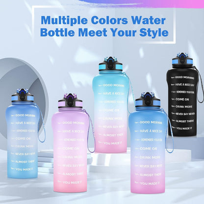 ETDW 2L Trinkflasche mit Strohhalm, Sportflasche BPA-frei
