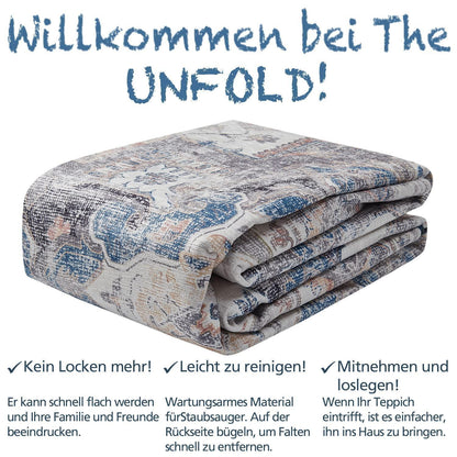 Vintage Küchenläufer Grau 60x180 cm – Waschbarer Teppich