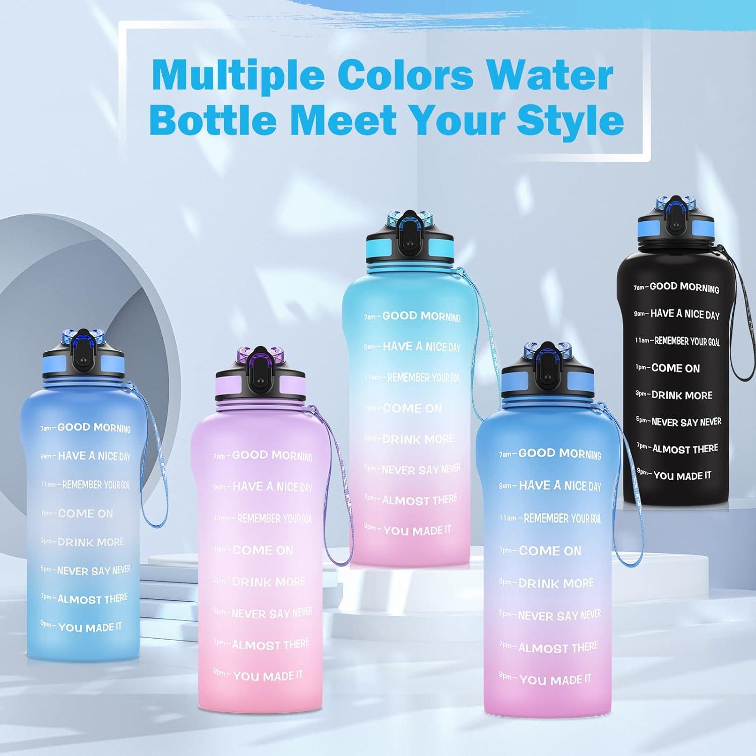 2L Trinkflasche Sport mit Strohhalme BPA-frei Auslaufsicher
