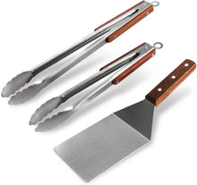 Grillzange Set Edelstahl BBQ Werkzeug 3-teiligNon-Stick????dels