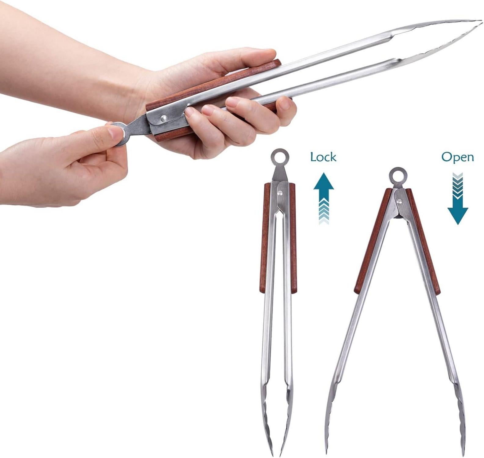 Edelstahl Grillzange Set BBQ Werkzeug Küchenzange Pfannenwender 3 Stück
