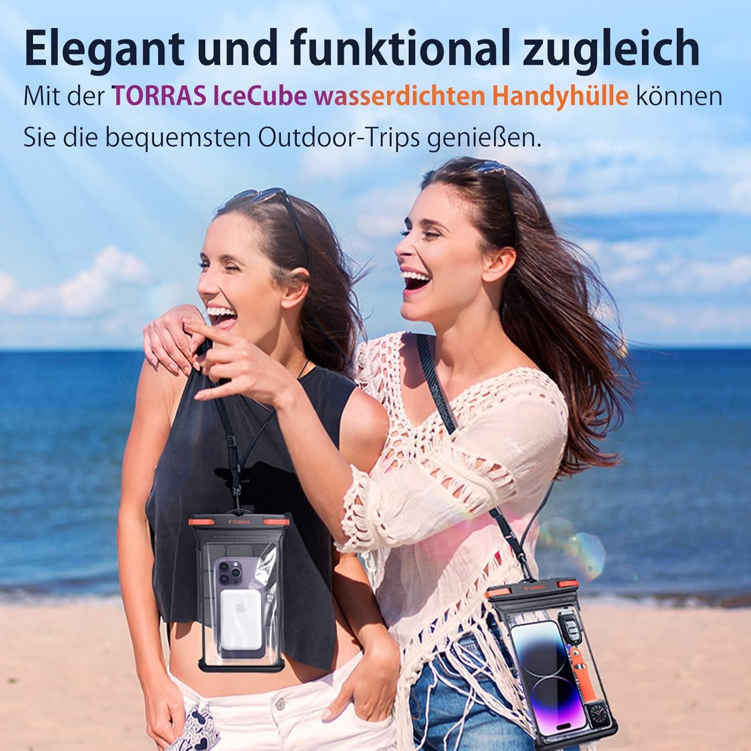 TORRAS wasserdichte Handyhülle IPX8 8.0 Zoll IceCube Schwarz
