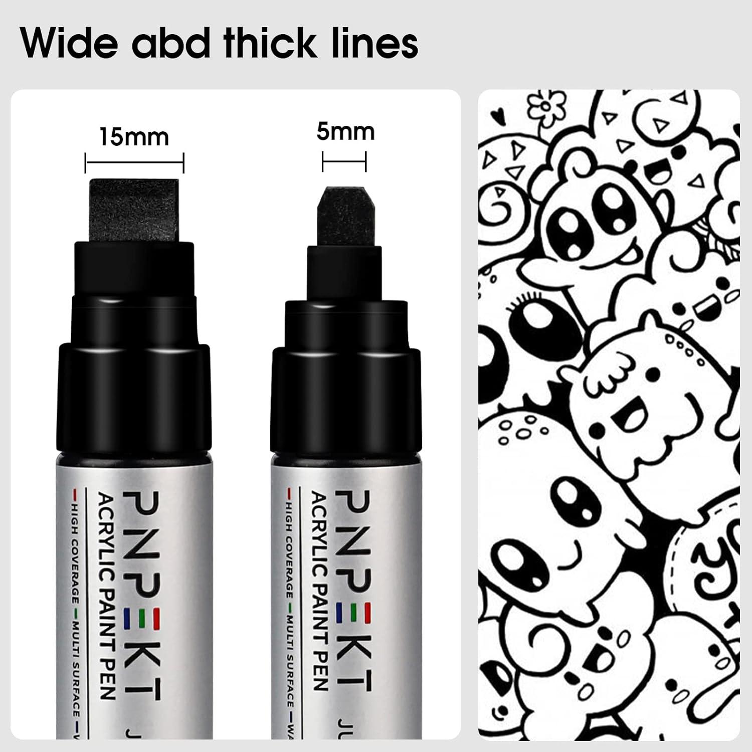 Acryl Marker 3-in-1 Keilspitze 15mm wasserfest für Steine Holz Window