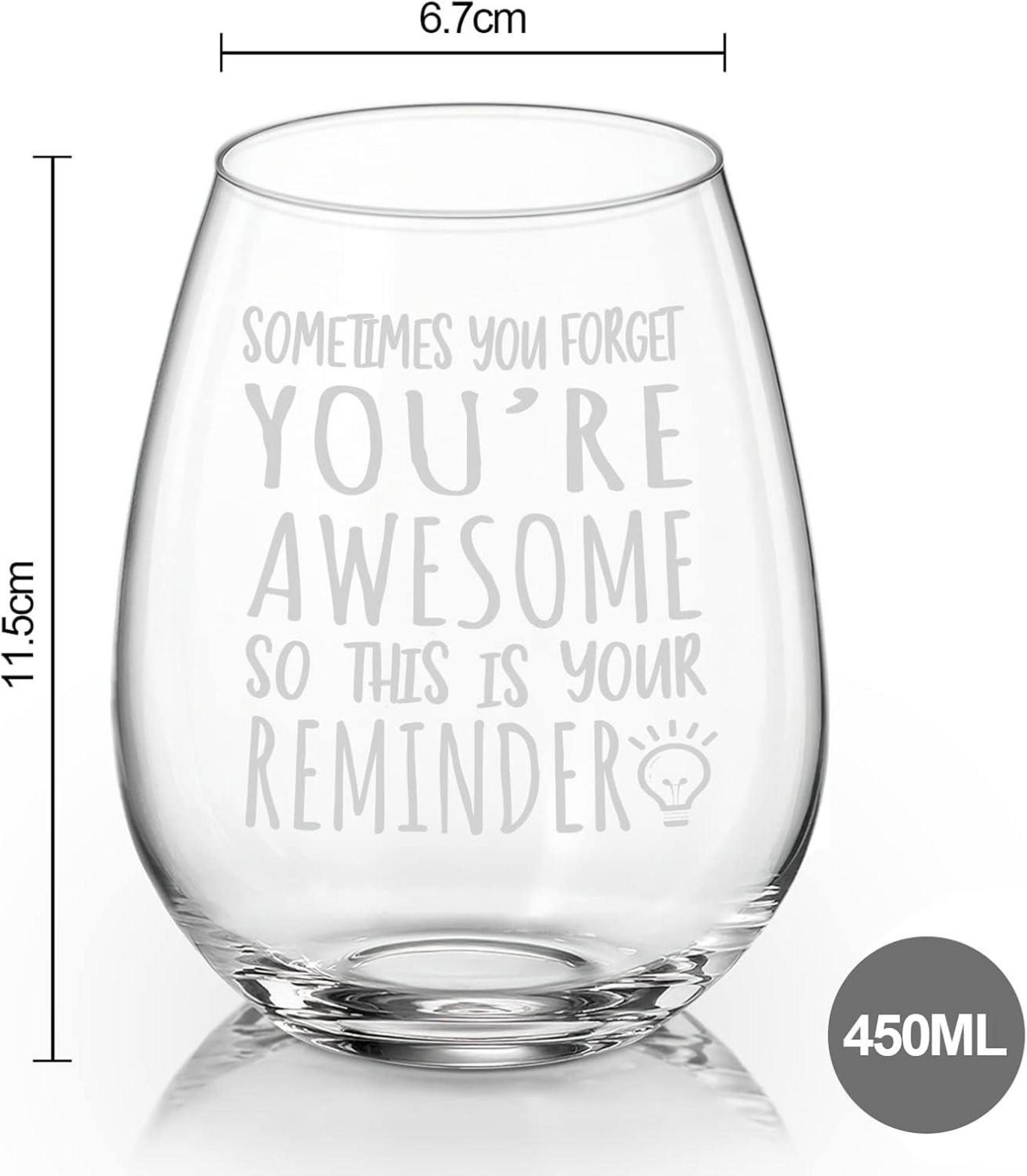 Joymaking Weinglas Freund You are Awesome stiellos Dankeschön 15 oz