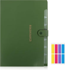 Dokumentenmappe A4 Fächermappe Kunststoff Organizer grün