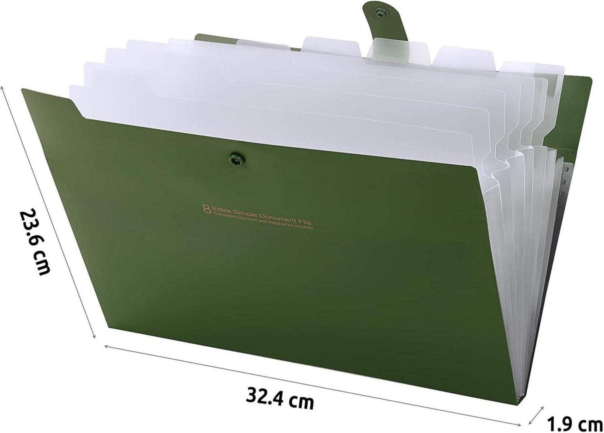 Dokumentenmappe A4 Fächermappe 7 Fächer grün Organizer Büro Schule 1Stück
