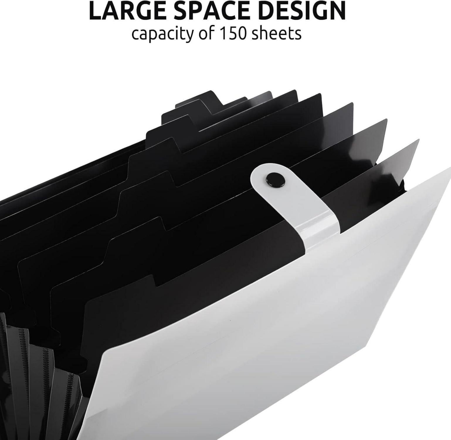 Dokumentenmappe A4 Fächermappe mit 8 Taschen Organizer grau