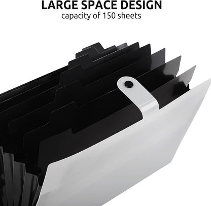 Dokumentenmappe A4 Fächermappe mit 8 Taschen Organizer grau