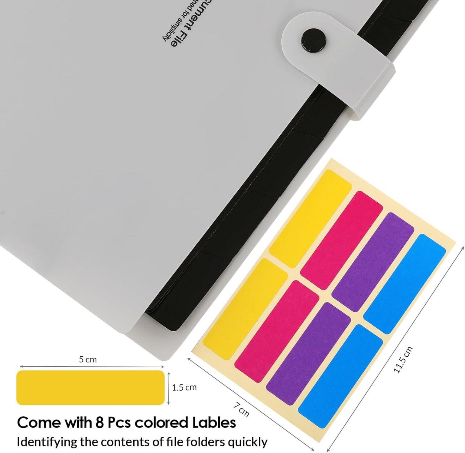 Dokumentenmappe A4 Fächermappe Organizer Aktenordner 8 Taschen grau