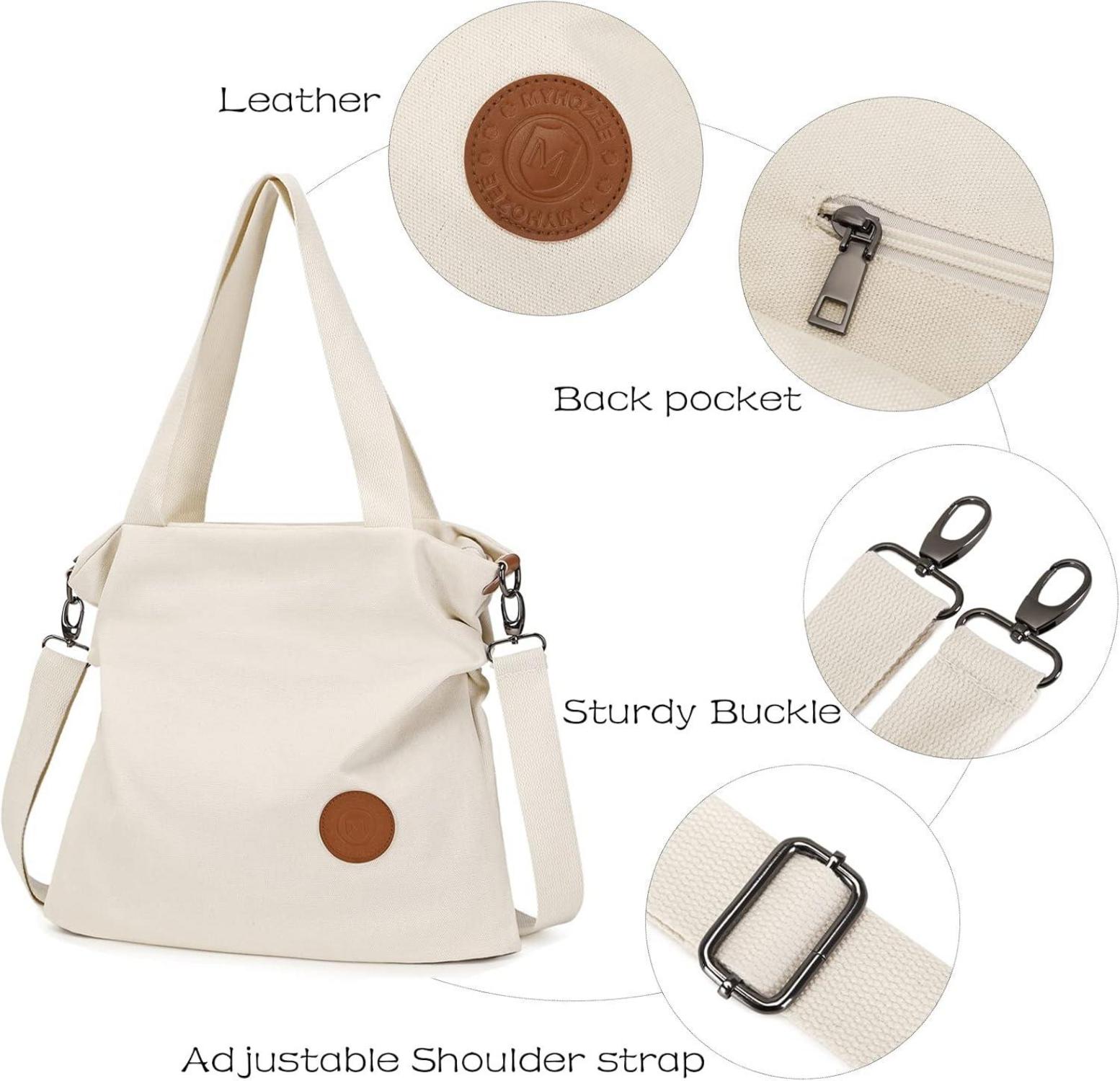 Damen Canvas Handtasche Umhängetasche Strandtasche Crossover Bag