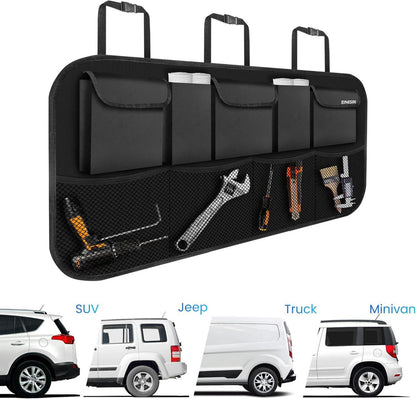 Auto Kofferraum Organizer Aufbewahrung Tasche 9 Pocket 52 x 108 cm Schwarz