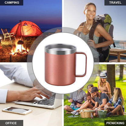 Livole Edelstahl Campingbecher mit Deckel und