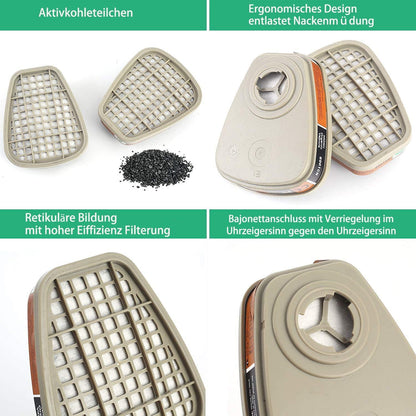 Chemische Atemschutzmaske mit Dual-Filtrationssystem