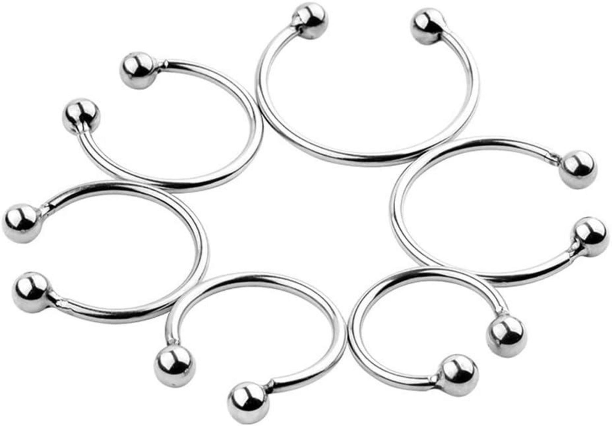 Edelstahl Penisring Set 6-Größen, Cockringe Vorhaut