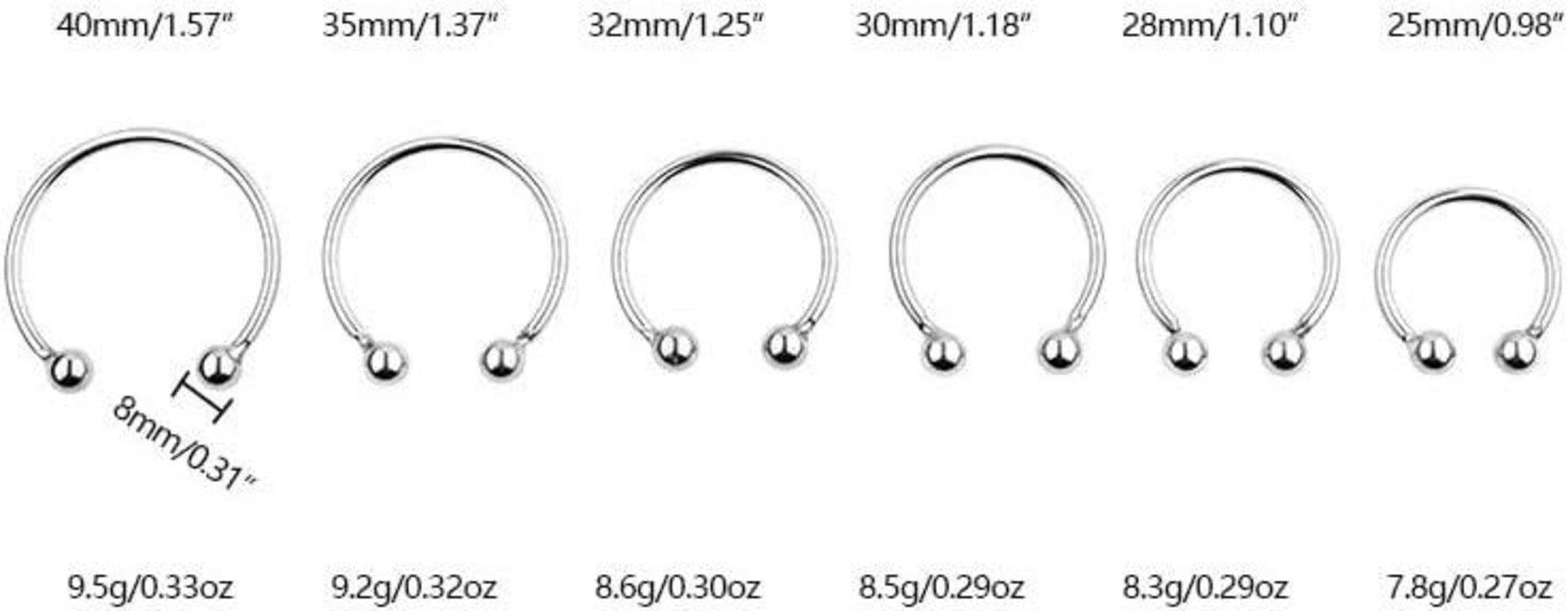 Edelstahl Penisring Set 6-Größen Cockringe Potenzsteigerung