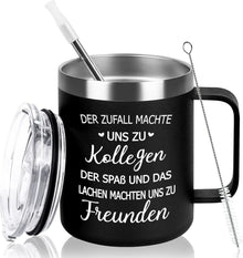 Isolierter Campingbecher mit lustigem Spruch 350ml Tasse Kollegen