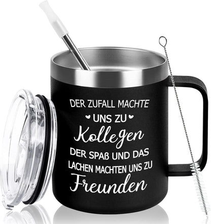 Isolierter Campingbecher mit lustigem Spruch 350ml Tasse Kollegen