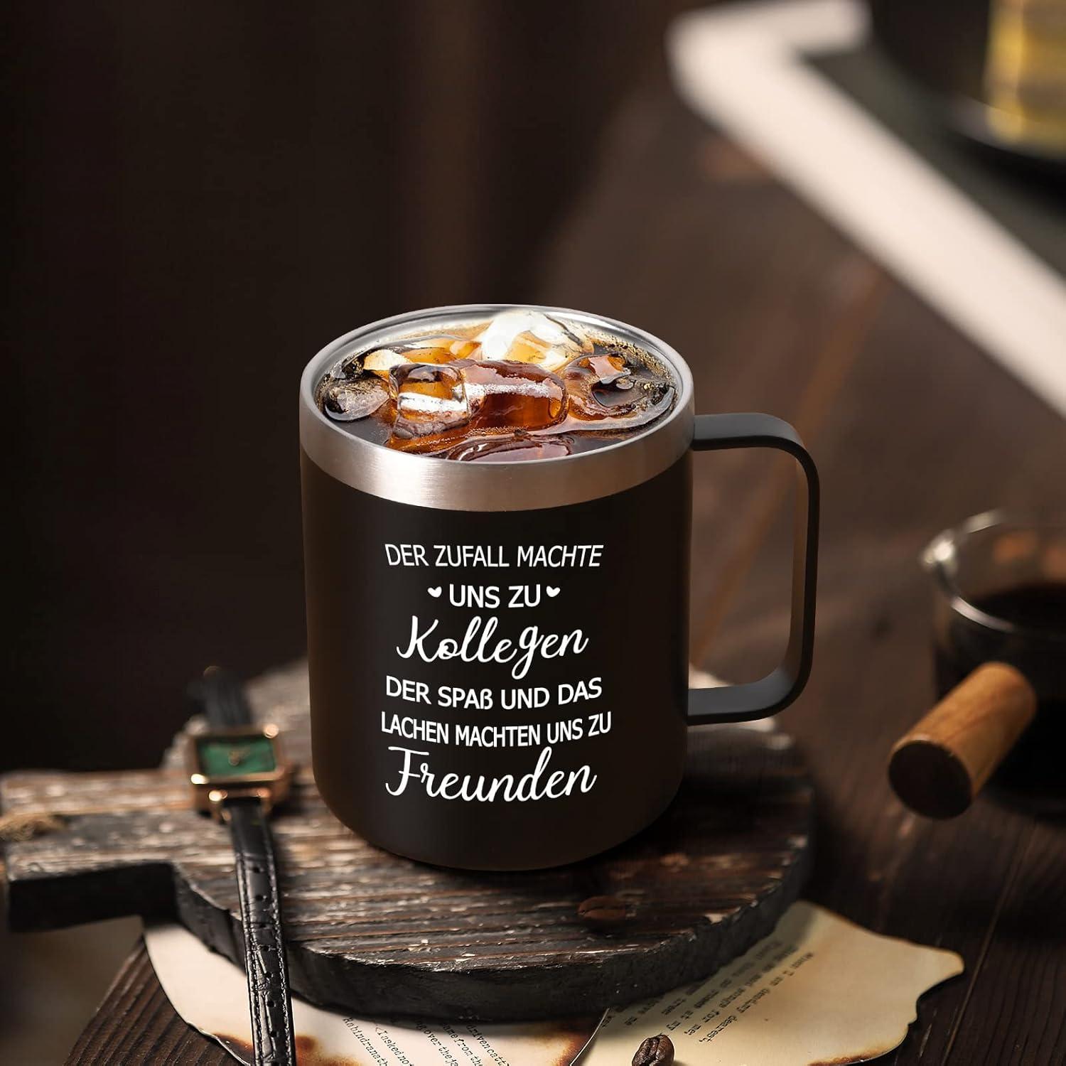 Livole Tasse für Kollegen zum Abschied 350ml Doppelwandig Vakuum Thermobecher