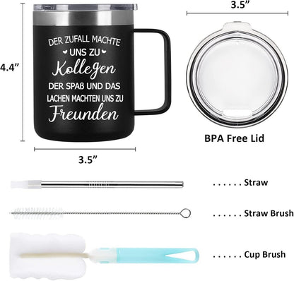 Livole Tasse 350ml Doppelwandig Vakuum Kollegen Abschied Thermobecher