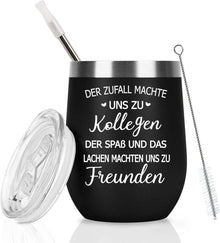 Livole Abschiedsgeschenk Kollegen 350ml 12oz Edelstahl Weinbecher