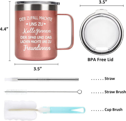 Livole Abschiedsgeschenk Kollegin Tasse 12oz 350ml mit Henkel - Lustiger Spruch