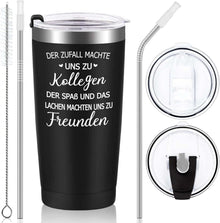 Edelstahl Kaffeebecher 600ml mit Spruch und Vakuumisolierung