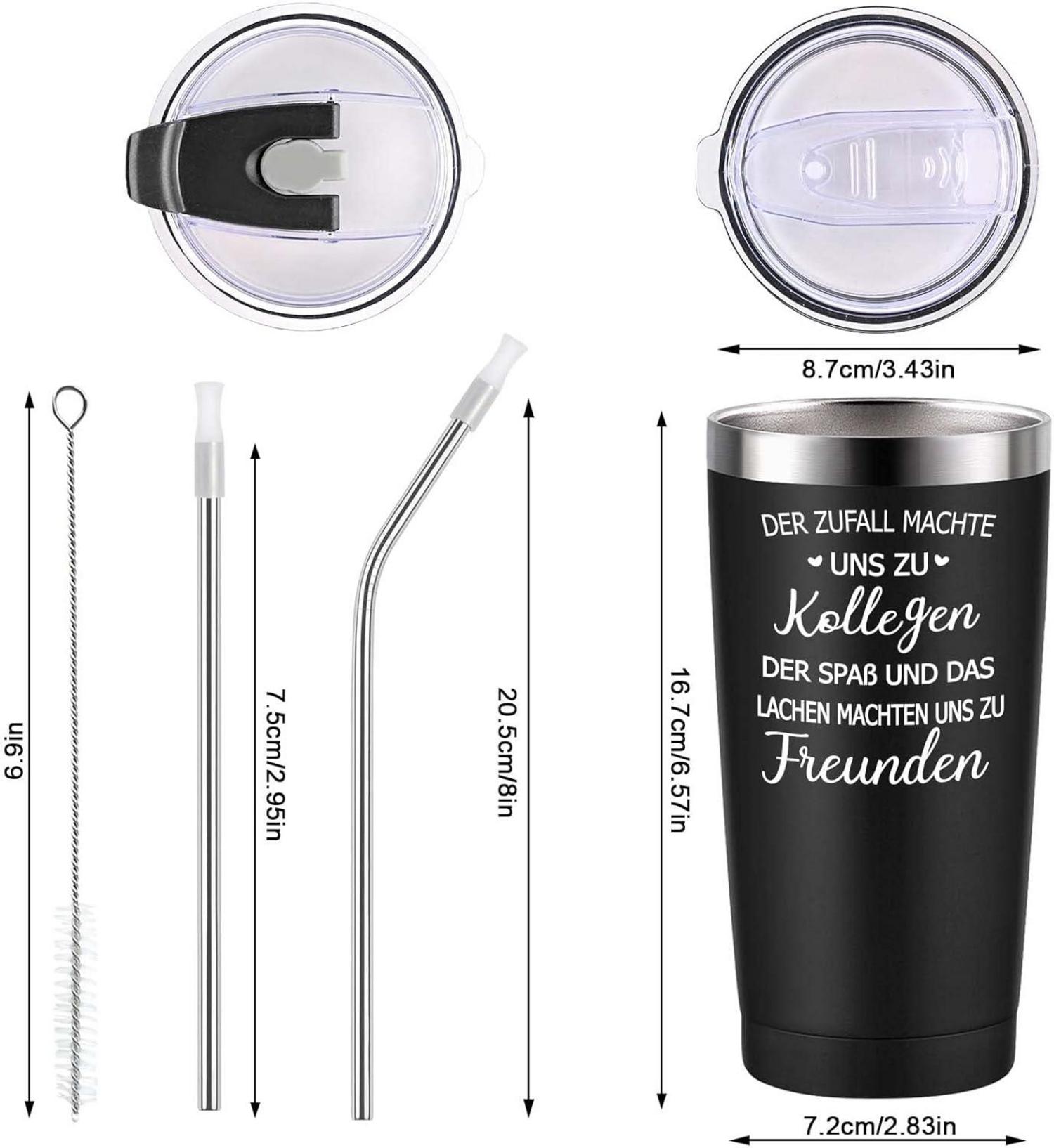 Abschiedsgeschenk Kollegen Tasse 20oz Camping Becher - Lustiger Spruch - 600ml