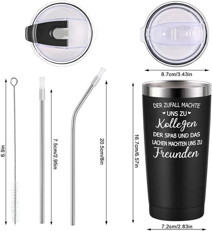 Abschiedsgeschenk Kollegen Tasse 20oz Camping Becher - Lustiger Spruch - 600ml