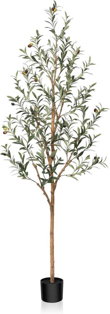 Künstlicher Olivenbaum 180cm mit Naturholzstamm und Früchten