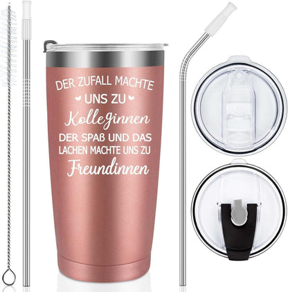 Abschied Kollegin Jobwechsel Geschenk 20oz Thermobecher mit Deckel