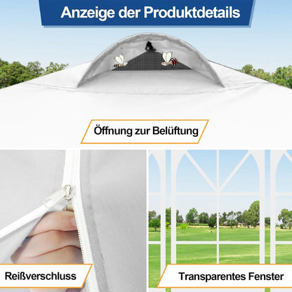 Faltpavillon COBIZI 3x3m UV-Schutz 50+ Winterfest Wasserdicht Strand Camping