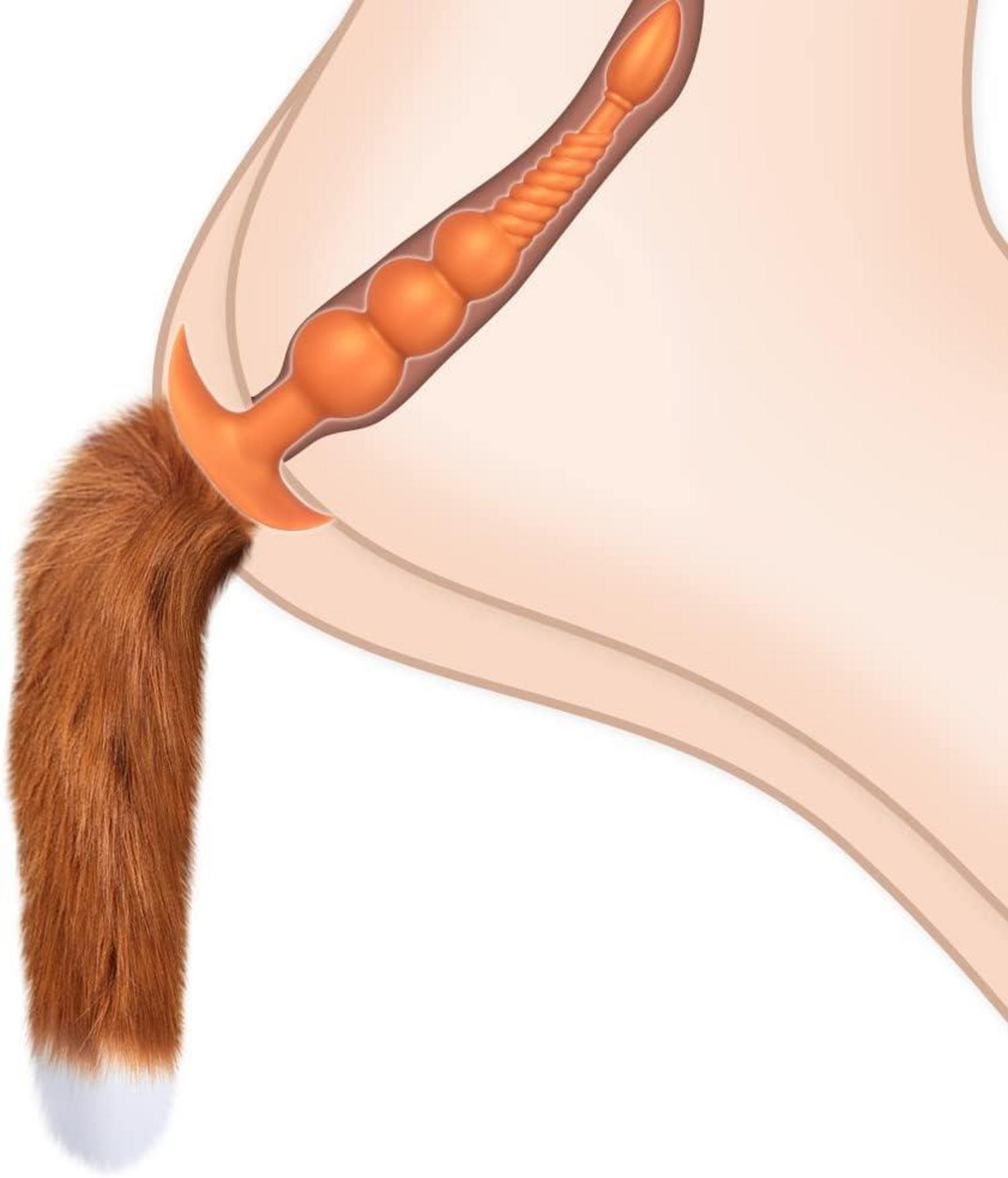 Anal Butt Plug Fuchsschwanz Extra Lang Silikon BDSM Erotik BDSM