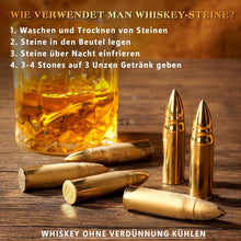Whiskyset mit 2 Whiskeygläser 6 Steine Geschenk für Papa