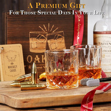 Männergeschenk Whiskey Steine Set in Patronenform mit Glas