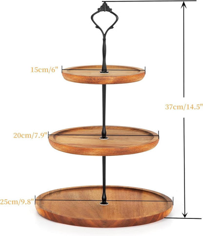 Etagere Cupcake Ständer Holz Kuchenplatte Servierständer Vintage