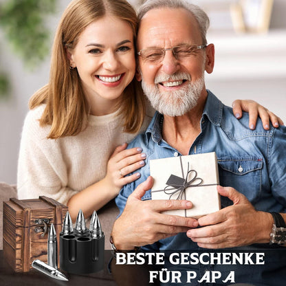 Whiskey Steine Set in Patronenform mit Glas Männergeschenk
