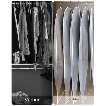 16 Kleidersäcke transparent mit Reißverschluss, 3 Größen
