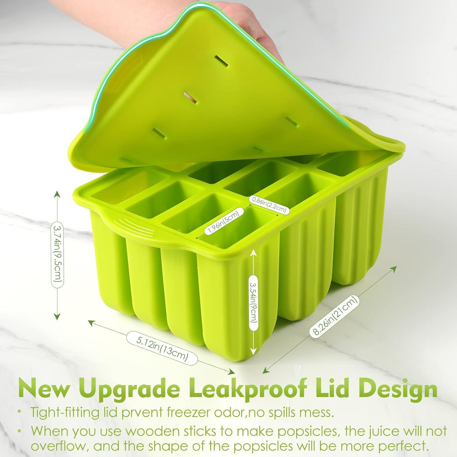 Silikon Eisformen Set Eis am Stiel Form Popsicle Moulds 12er