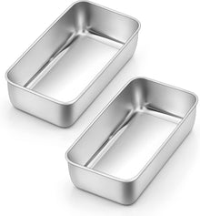 Edelstahl Brotbackform 2er Set für Saftige Fluffige Brot/Kuchen