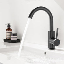 Schwarze Waschtischarmatur 360° drehbar mit Belüfter, 60CM Schlauch