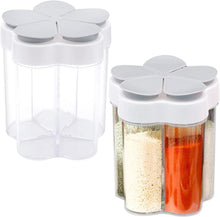 2er Set Gewürzdosen 5 in 1 Kunststoff Gewürzstreuer Transparent