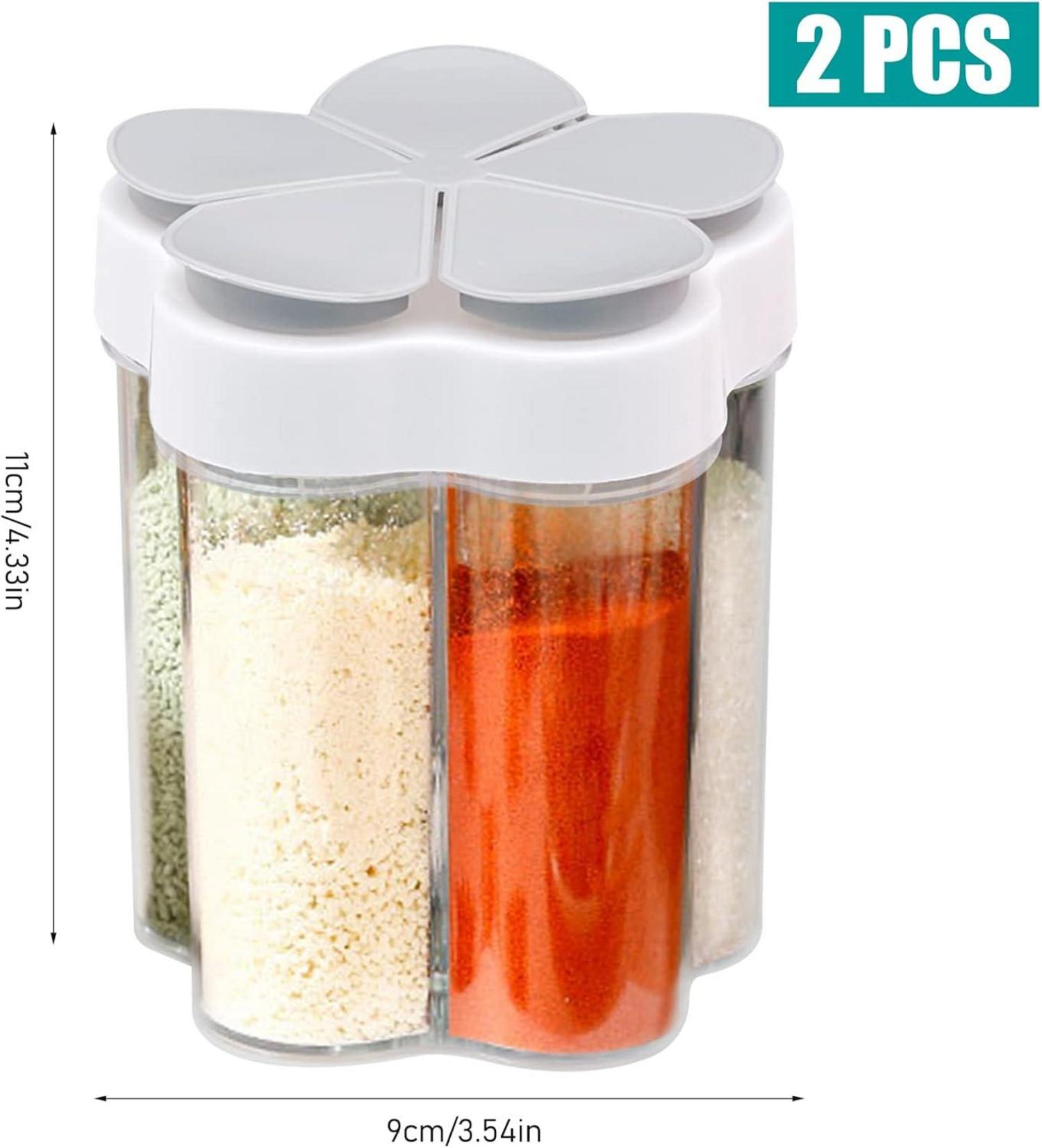 Gewürzdose 2er Set 5 in 1 Gewürzstreuer BBQ Camping Küche