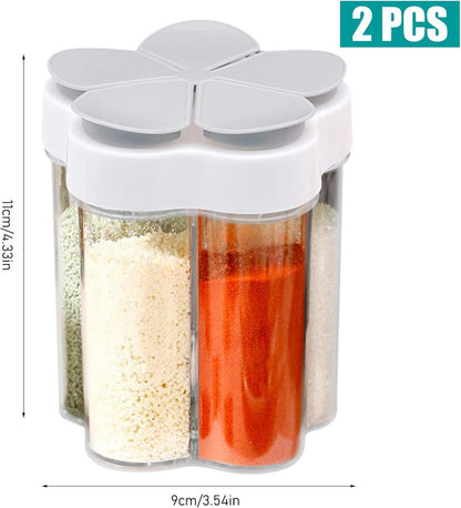 Gewürzdose 2er Set 5 in 1 Gewürzstreuer BBQ Camping Küche
