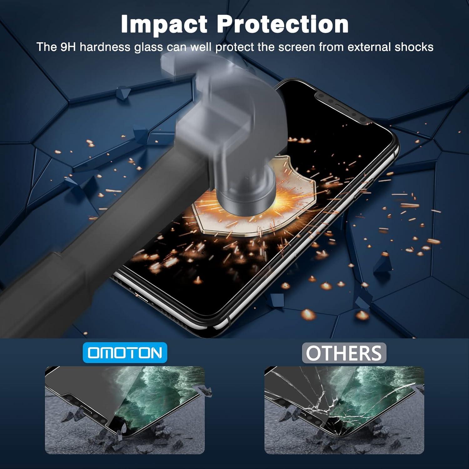 Panzer Schutz Glas für iPhone 11 Pro X XS, 2 Stück, 9H Härte, Bläschenfrei