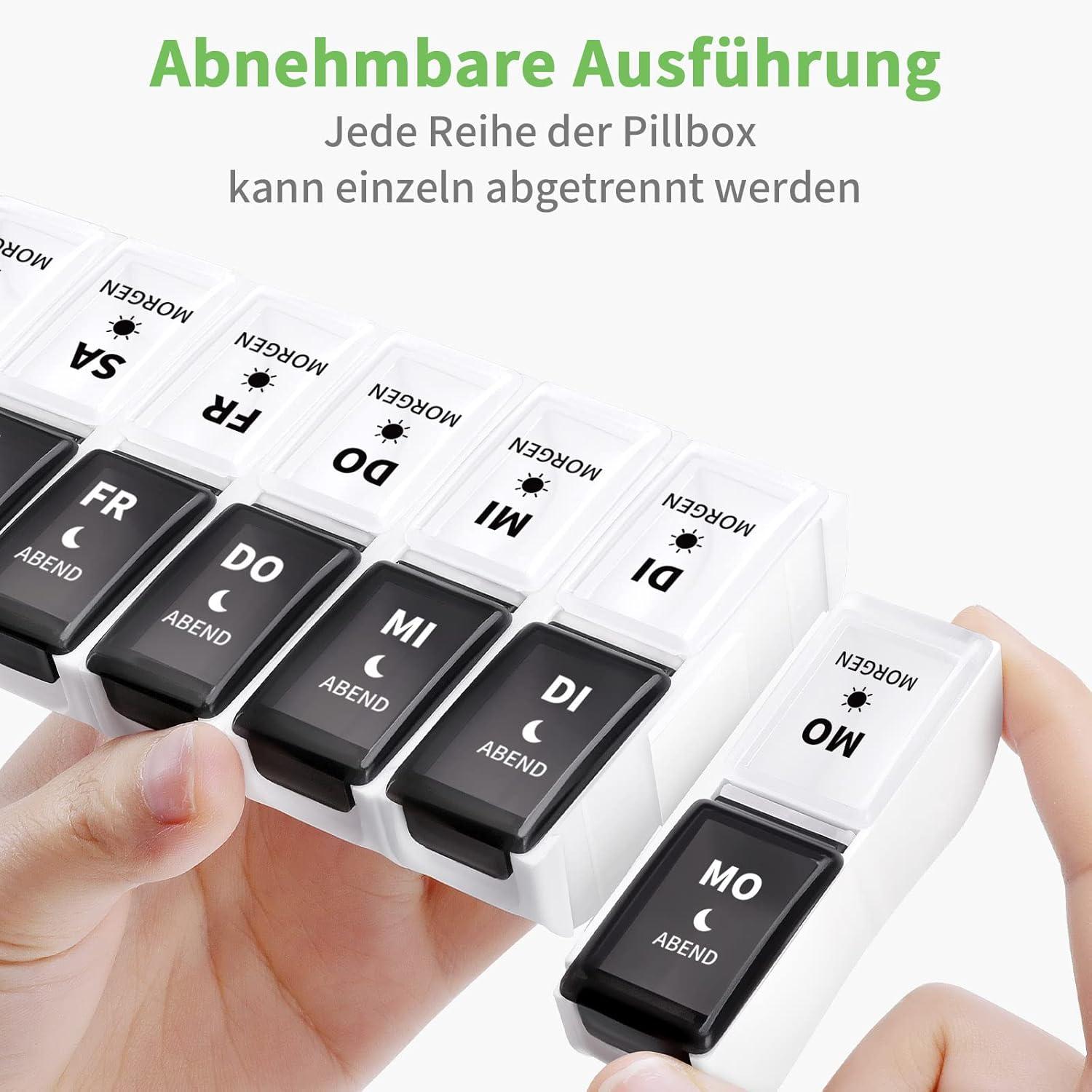 Opret Tablettenbox 7 Tage 2 Fächer, Abnehmbar