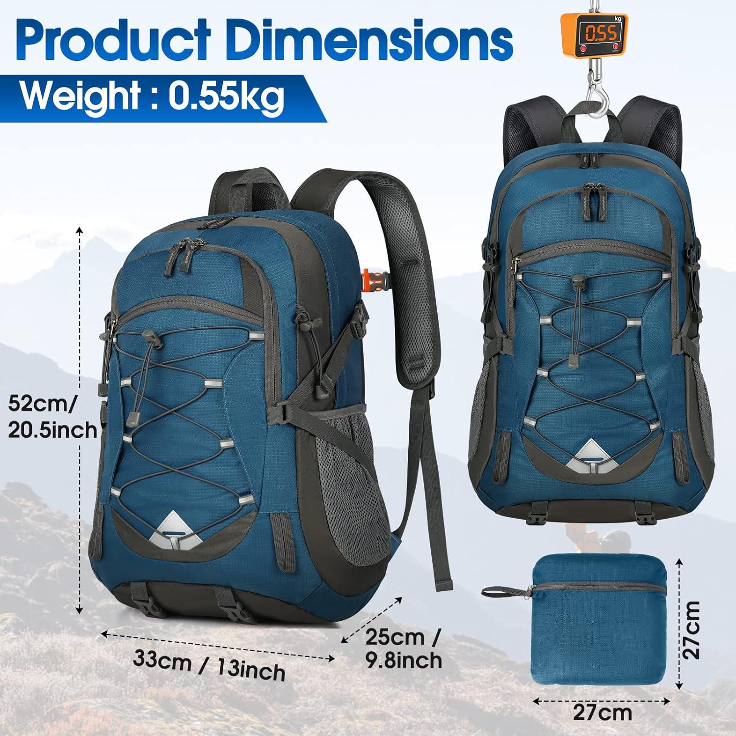 40L Wasserdichter Wanderrucksack für Herren und Damen Blau