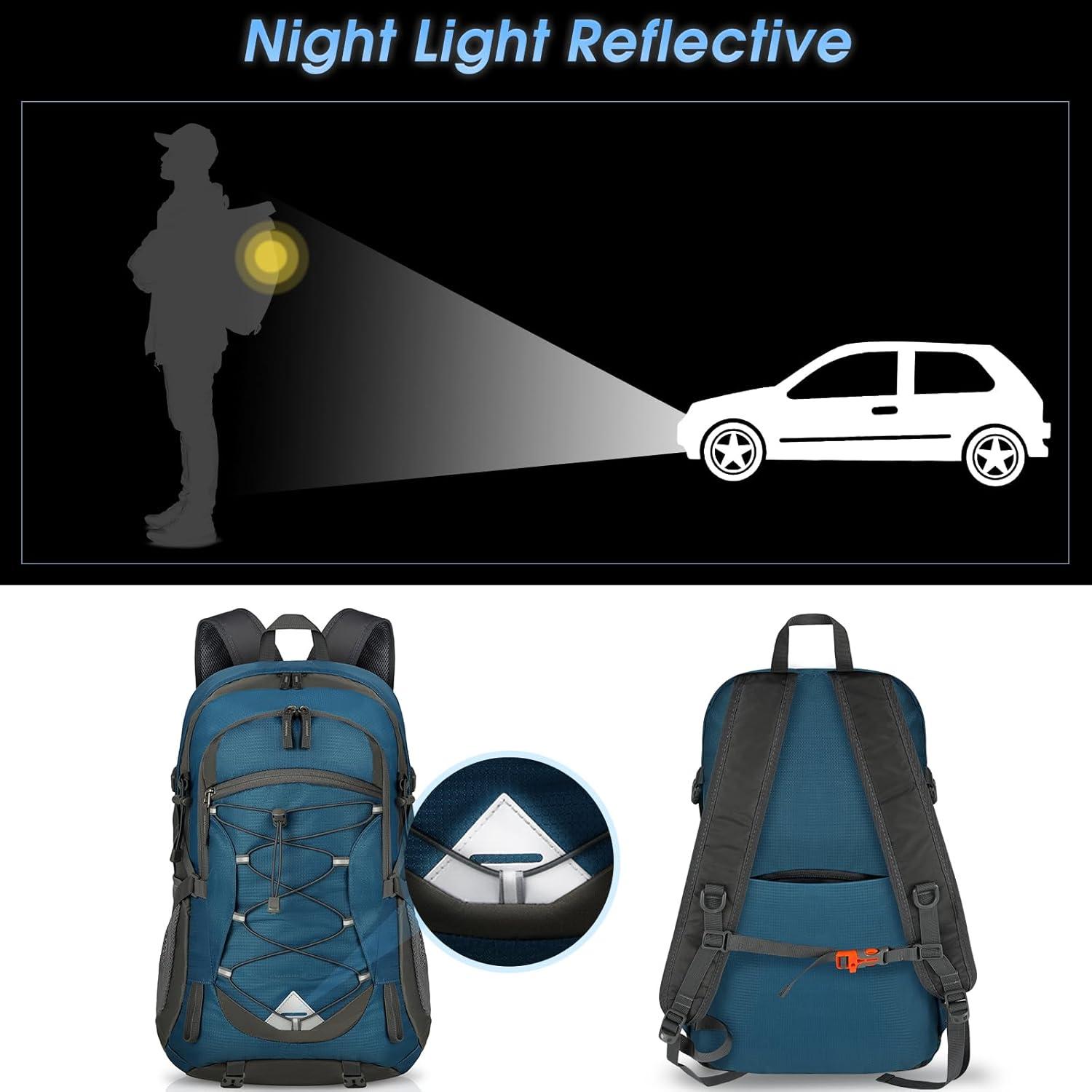 Wanderrucksack 40L wasserdicht faltbar Trekkingrucksack reflektierend