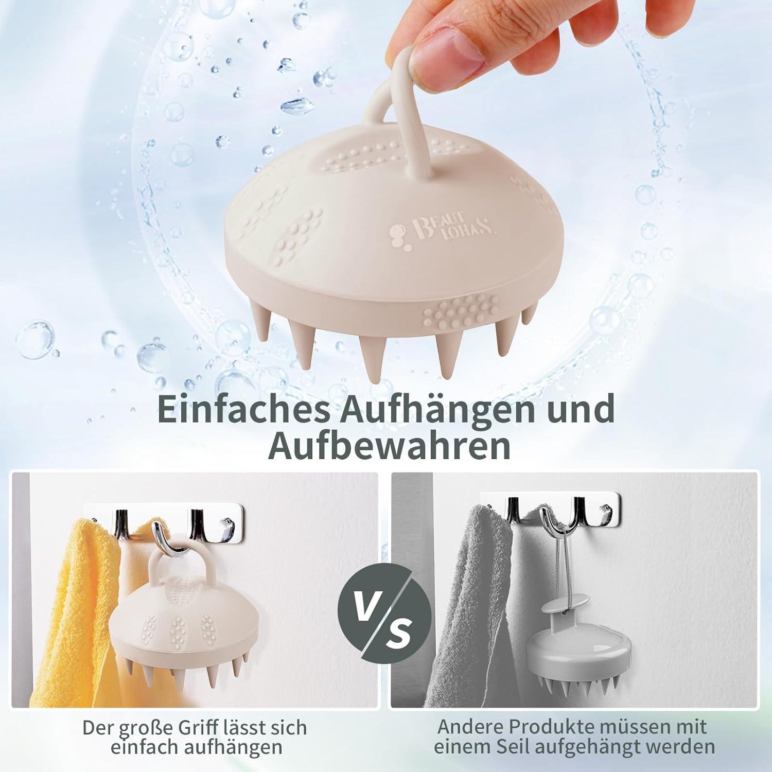 Kopfhaut Massagebürste 100% Silikon Haarwaschbürste Haarmassagebürsten