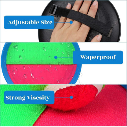 Klettballspiel für Kinder Set 4 Schläger 4 Bälle 1 Outdoor