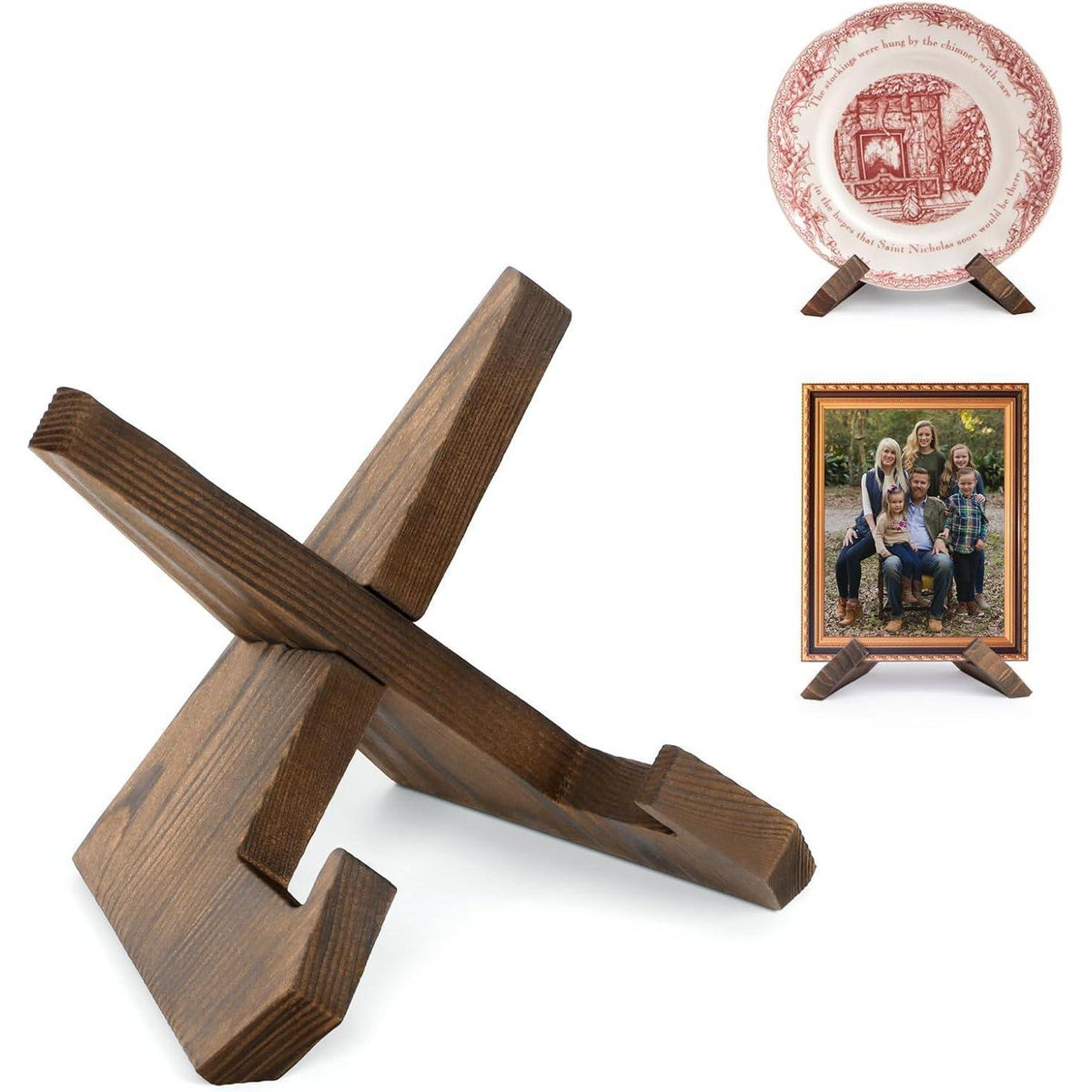 Holz Tellerständer 12 cm – Deko Tischaufsteller für Teller & Bilder